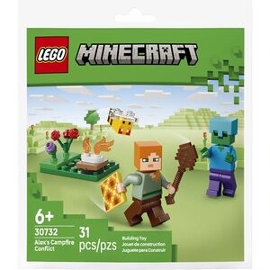 LEGO Minecraft Alex's Campfire Conflict 30732 Building Set NEW~ with a Zombie!